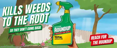 Communicates that the product eliminates weeds at the root so they do not return, reassuring shoppers of lasting results. The bold headline and call to action reinforce its strength and ready to use…