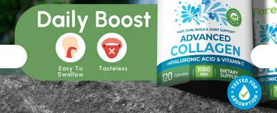 Communicates multiple convenience benefits including ease of swallowing and tasteless formulation to address common supplement concerns and improve purchase confidence.