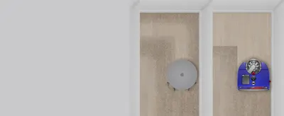Compares the cleaning effectiveness of this robot vacuum against a competing or generic model, showing superior dirt pickup and coverage to prove product superiority.
