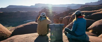 Shows the product in a real-world outdoor setting to help shoppers envision using it during their own adventures and outdoor experiences.