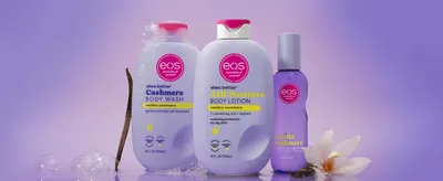 Shows the Vanilla Cashmere wash, lotion and mist together to encourage buying the full range.