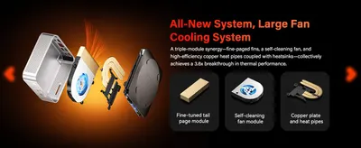 Breaks down the internal cooling components to show shoppers the engineering behind the thermal performance and reliability. Highlights three cooling benefits in segmented panels to reassure…