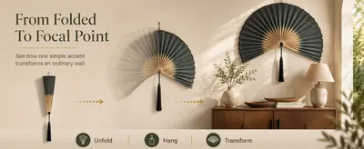 Demonstrates how to unfold, hang, and transform the decorative fan from a compact folded state into a striking wall accent, helping shoppers visualize the setup process and final result. Highlights…