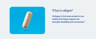 Educates shoppers about what collagen is and its role in the body to build understanding and trust in the product.