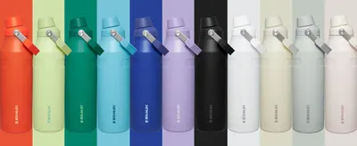 Shows the full range of color options for the Fast Flow Bottle so shoppers can see the variety and pick their favorite shade.