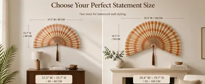 Helps shoppers choose between two available sizes by showing exact dimensions and visual scale in real-world room settings. Showcases the brand's product lineup by presenting two size options…
