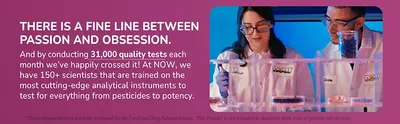 Communicates the brand's commitment to rigorous testing and scientific expertise to build trust and credibility with shoppers. Highlights quantifiable claims about testing volume and scientific team…