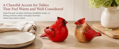 Demonstrates how the product serves as a cheerful decorative accent for tables and shelving, helping shoppers envision the product enhancing their home's warmth and style.