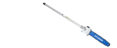 Shows the pole saw attachment and chain bar components so shoppers can see the physical parts of the attachment.