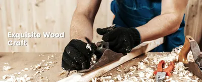 Highlights the artisanal woodworking craftsmanship and quality materials used in the product to build trust and communicate premium value.