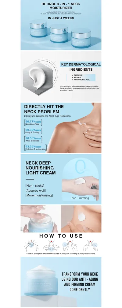 Premium A+ Content for Amazon.com: UJhay Retinol Neck Cream