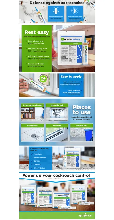 Premium A+ Content for Amazon.com: Advion Cockroach Gel Bait