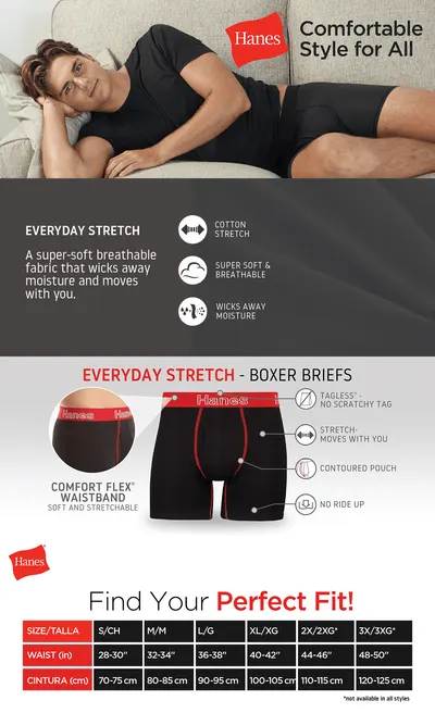 Premium A+ Content for Hanes Men's Underwear Boxer Briefs Pack