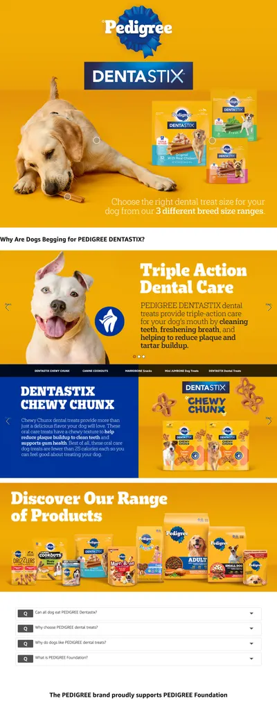 Premium A+ Content for Amazon.com: PEDIGREE DENTASTIX Large Dog Dental Care Treats Original