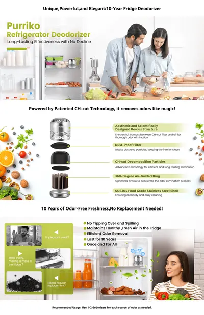 Premium A+ Content for Amazon.com: Refrigerator Deodorizer