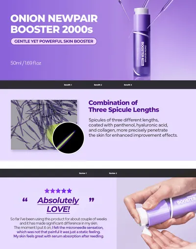 Premium A+ Content for Amazon.com: ISNTREE Onion Newpair Booster 2000s 1.69 fl.oz