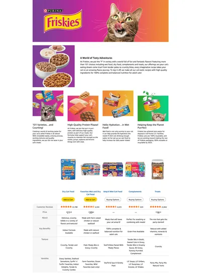 Premium A+ Content for Amazon.com : Purina Friskies Gravy Wet Cat Food Variety Pack