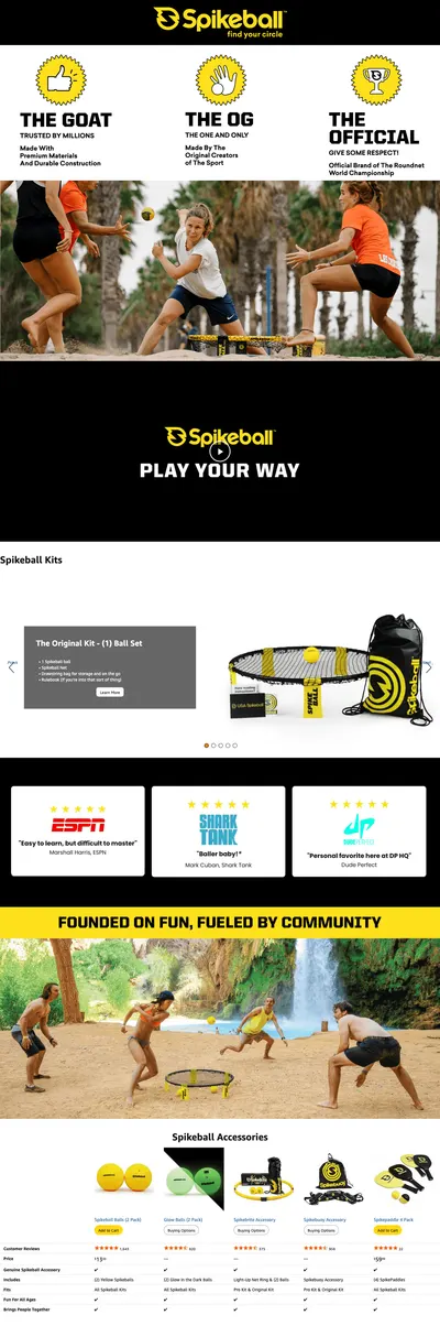 Premium A+ Content for Amazon.com: Spikeball 3-Ball Original Roundnet Game Set