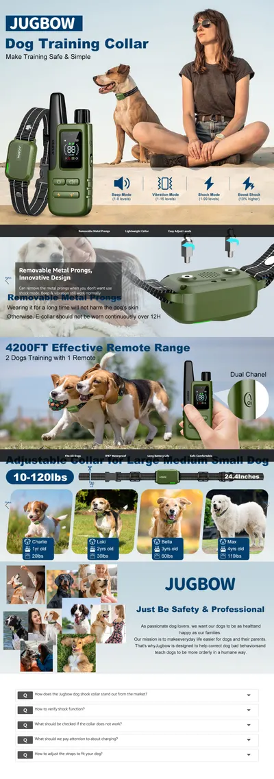 Premium A+ Content for Amazon.com: Jugbow Dog Shock Collar