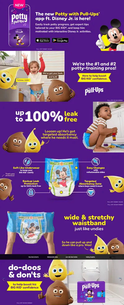 Premium A+ Content for Amazon.com: Pull-Ups Boys' Potty Training Pants