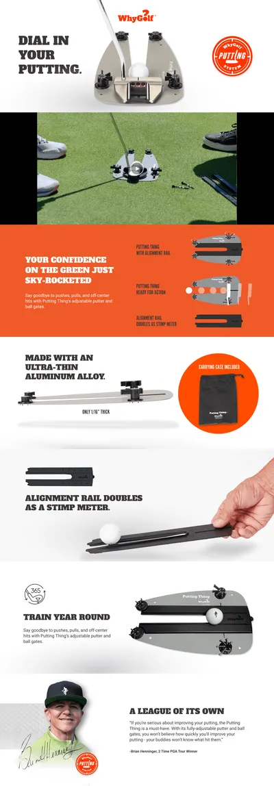 Premium A+ Content for Amazon.com : WHYGOLF Putting Thing