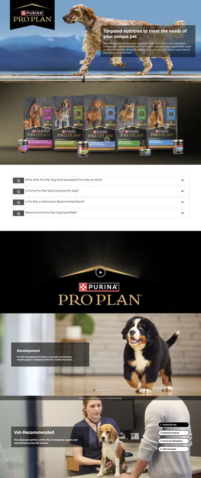 Premium A+ Content for Amazon.com: Purina Pro Plan Sensitive Skin and Stomach Dog Food Dry