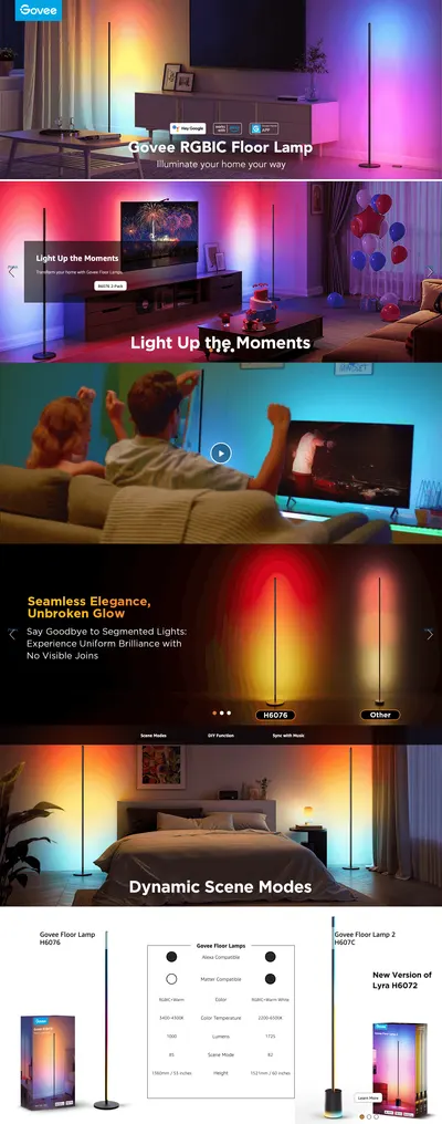 Premium A+ Content for Govee RGBIC Floor Lamp