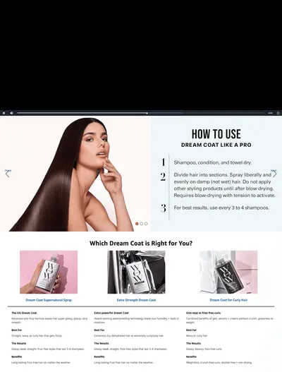 Premium A+ Content for Amazon.com: COLOR WOW Dream Coat Supernatural Spray