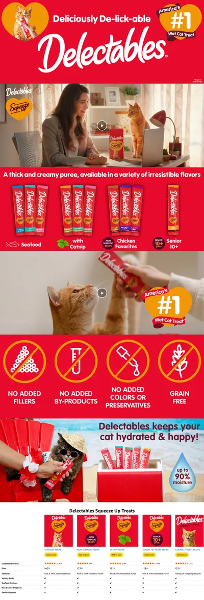 Premium A+ Content for Amazon.com: Delectables Squeeze Up Variety Pack