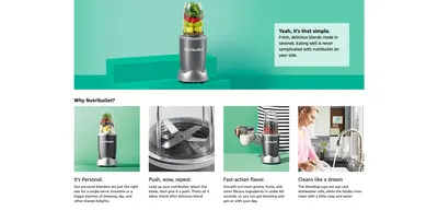 Premium A+ Content for Amazon.com: nutribullet Personal Blender for Shakes