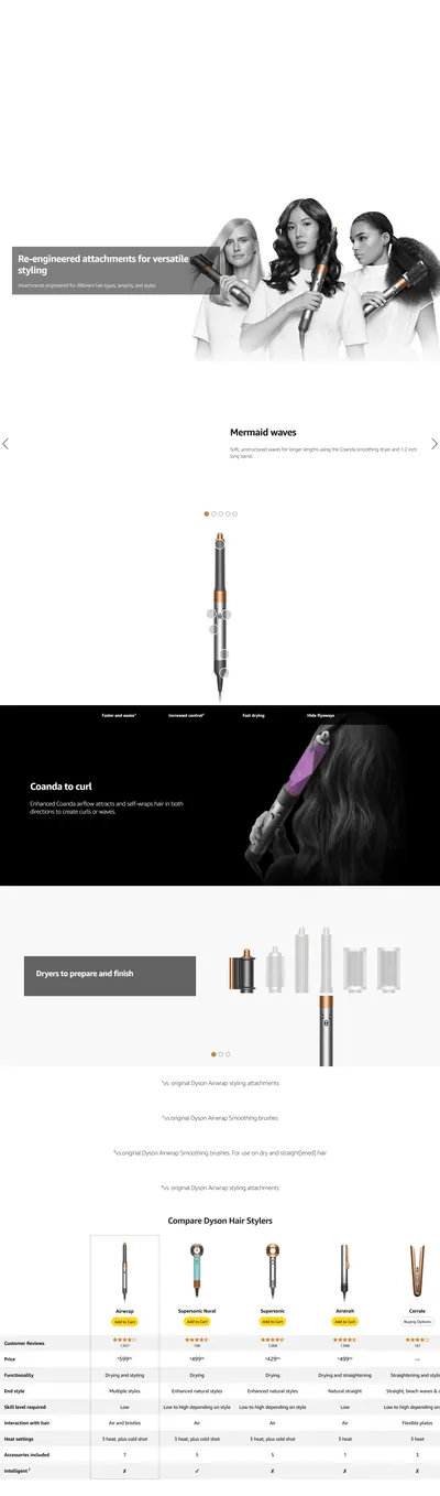 Premium A+ Content for Amazon.com: Dyson Special edition Airwrap™ Complete long multi-styler in Strawberry…