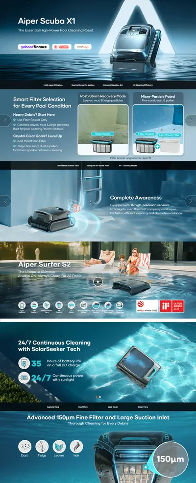 Premium A+ Content for Amazon.com : (Upgrade) AIPER Scuba X1 and Surfer S2