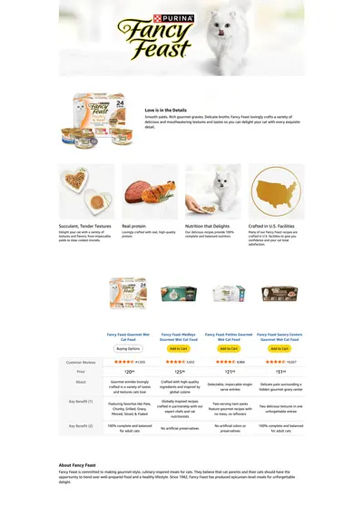 Premium A+ Content for Amazon.com : Purina Fancy Feast Delights with Cheddar Grilled Chicken