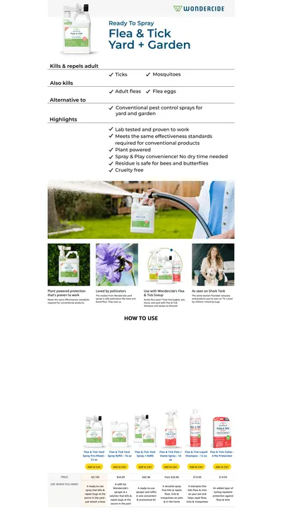 Premium A+ Content for Amazon.com: Wondercide