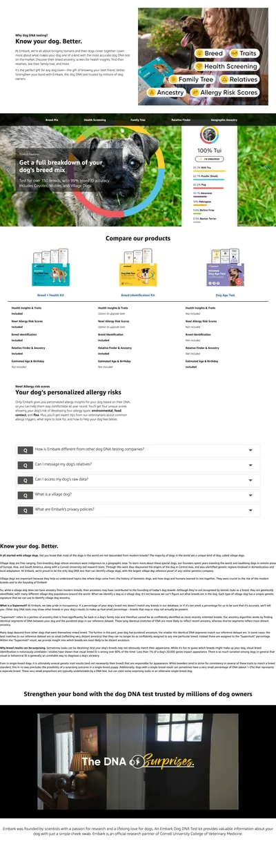 Premium A+ Content for Amazon.com: Embark Breed & Health Kit