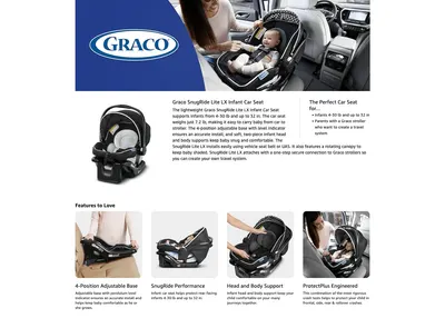 Premium A+ Content for Amazon.com: Graco SnugRide Lite LX Infant Car Seat