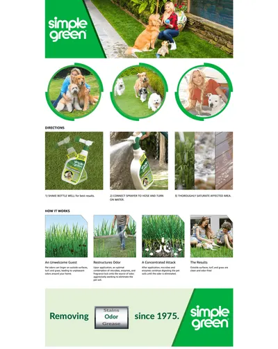 Premium A+ Content for Amazon.com: Simple Green Outdoor Odor Eliminator for Pets