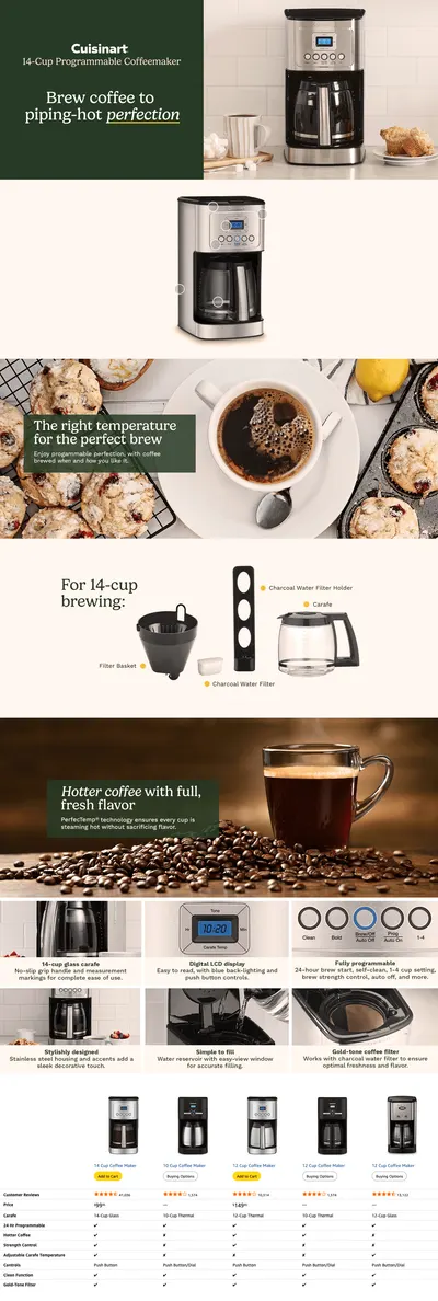 Premium A+ Content for Amazon.com: Cuisinart Coffee Maker