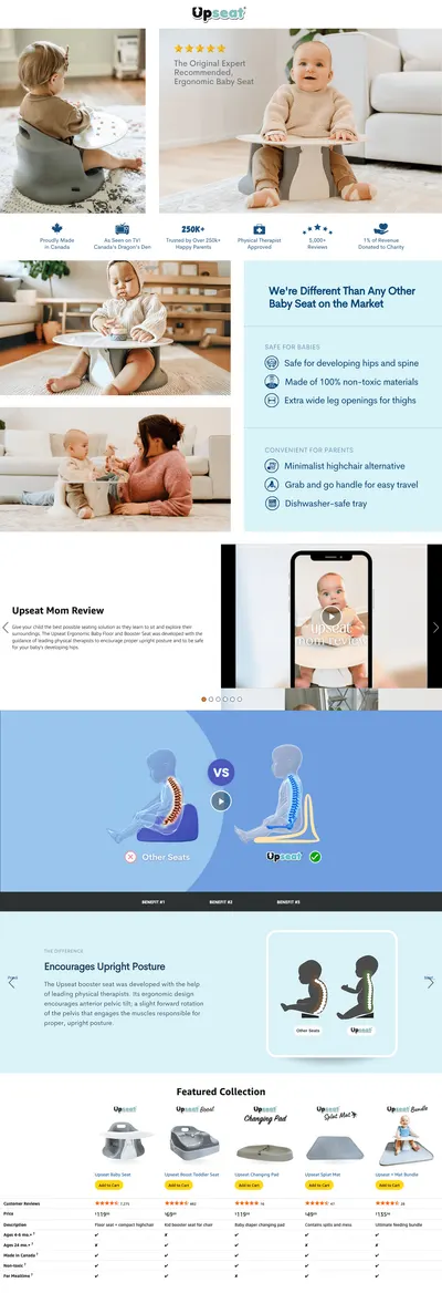 Premium A+ Content for Amazon.com : Upseat Baby Floor Seat Booster Chair for Sitting Up with Removable Tray for…