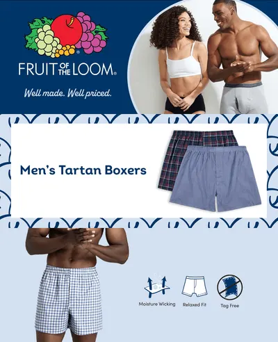Premium A+ Content for Fruit of the Loom Men's Tag Free Woven Boxer Shorts