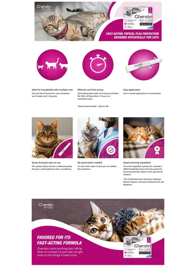 Premium A+ Content for Amazon.com : Cheristin Flea Treatment & Prevention for Cats