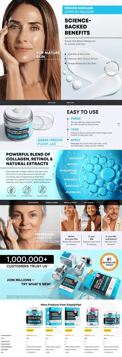 Premium A+ Content for Amazon.com: SimplyVital Collagen