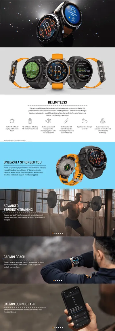 Premium A+ Content for Amazon.com: Garmin fēnix® 8