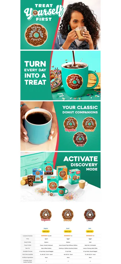 Premium A+ Content for Amazon.com: The Original Donut Shop Regular Keurig Single-Serve K-Cup Pods