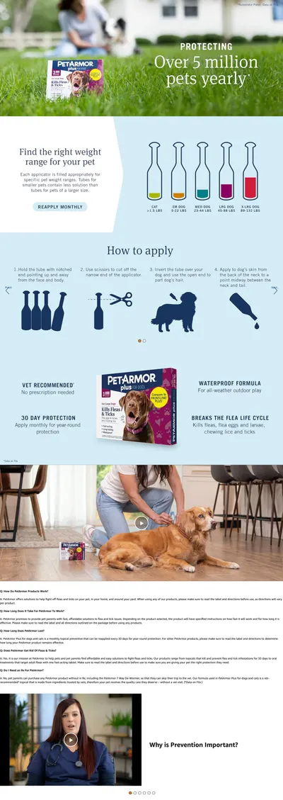 Premium A+ Content for Amazon.com: PetArmor Plus Flea and Tick Prevention for Dogs