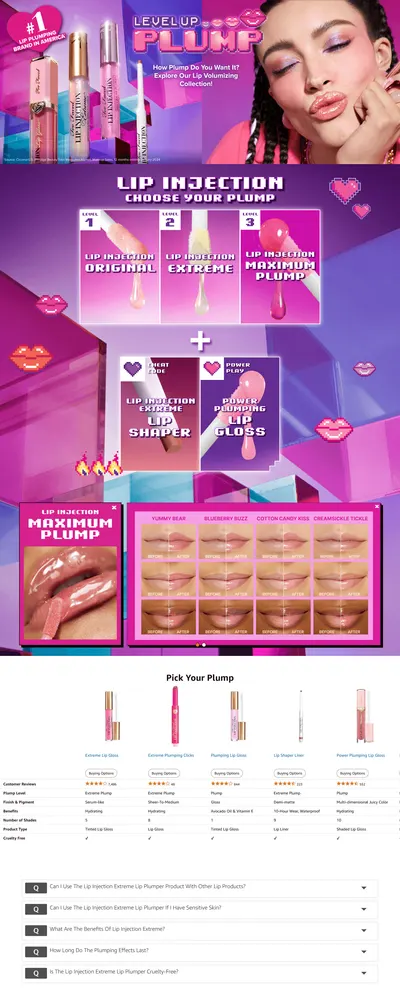 Premium A+ Content for Amazon.com: Too Faced Lip Injection Extreme Lip Plumper