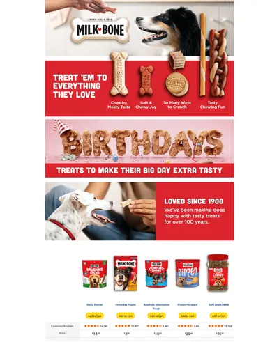 Premium A+ Content for Amazon.com : Milk-Bone Mini's Flavor Snacks Dog Treats