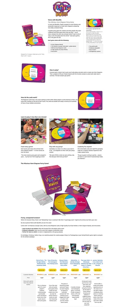 Premium A+ Content for Amazon.com: VENNS WITH BENEFITS