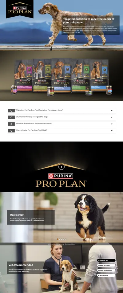 Premium A+ Content for Amazon.com: Purina Pro Plan Sensitive Skin and Stomach Dog Food Dry