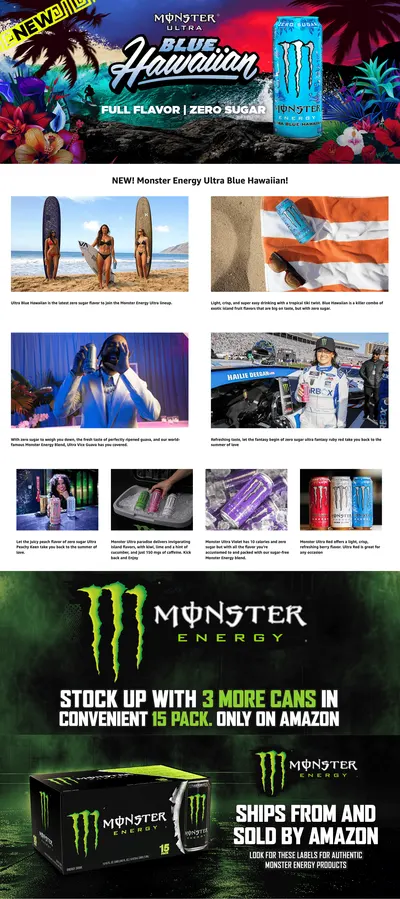 Premium A+ Content for Amazon.com: Monster Energy Zero Ultra